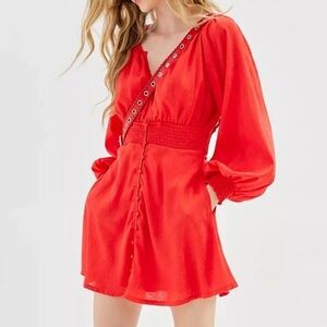 Urban Outfitters Red Rebecca Dress